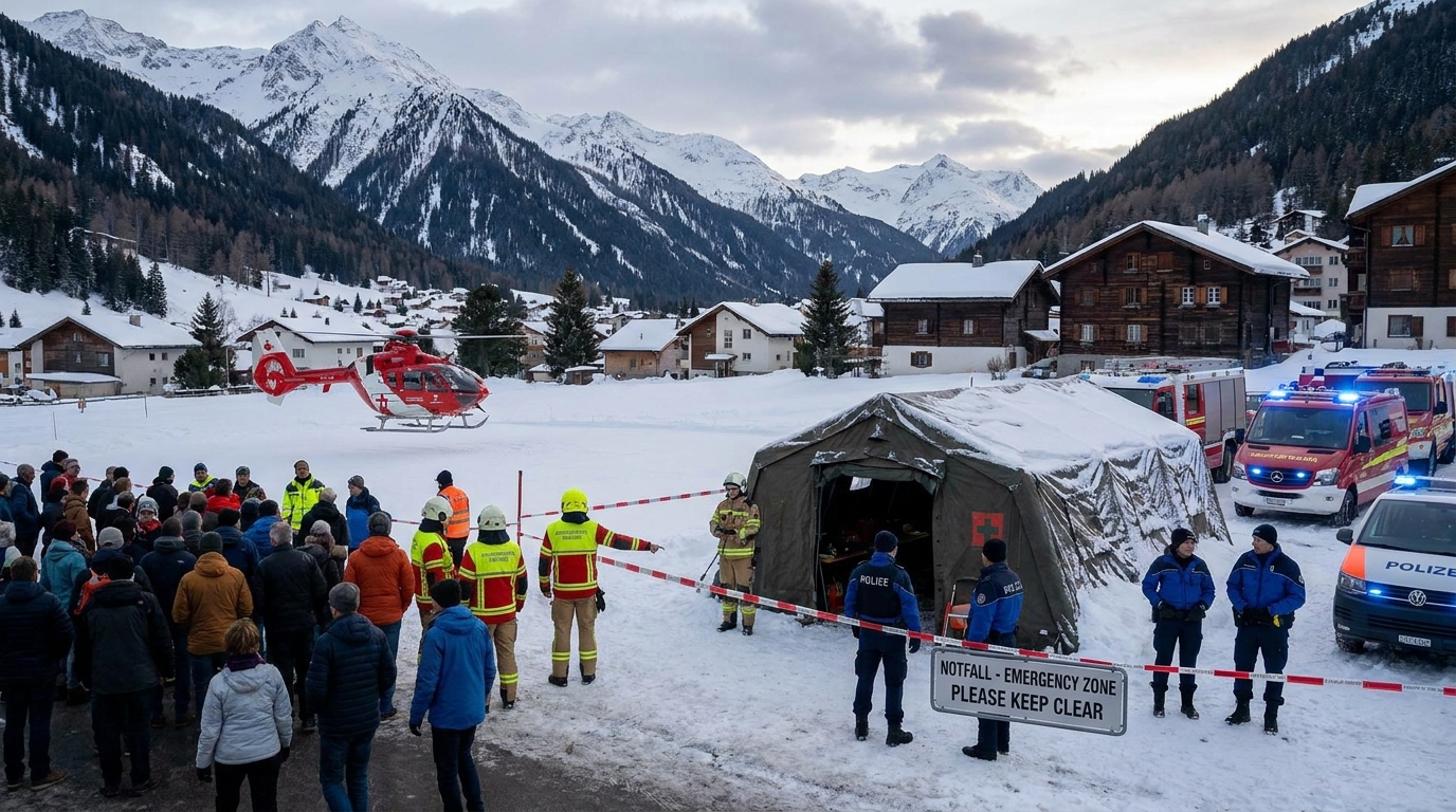 un incendie dévastateur dans un restaurant en suisse entraîne la disparition de cinq personnes. une enquête est en cours pour déterminer les causes de ce drame.