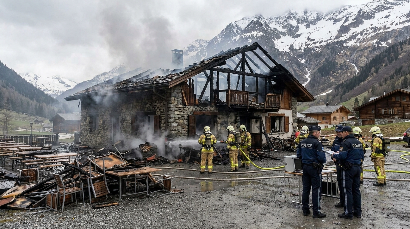 un incendie dévastateur dans un restaurant en suisse a entraîné la disparition de cinq personnes. une enquête est en cours pour déterminer les circonstances de ce drame.