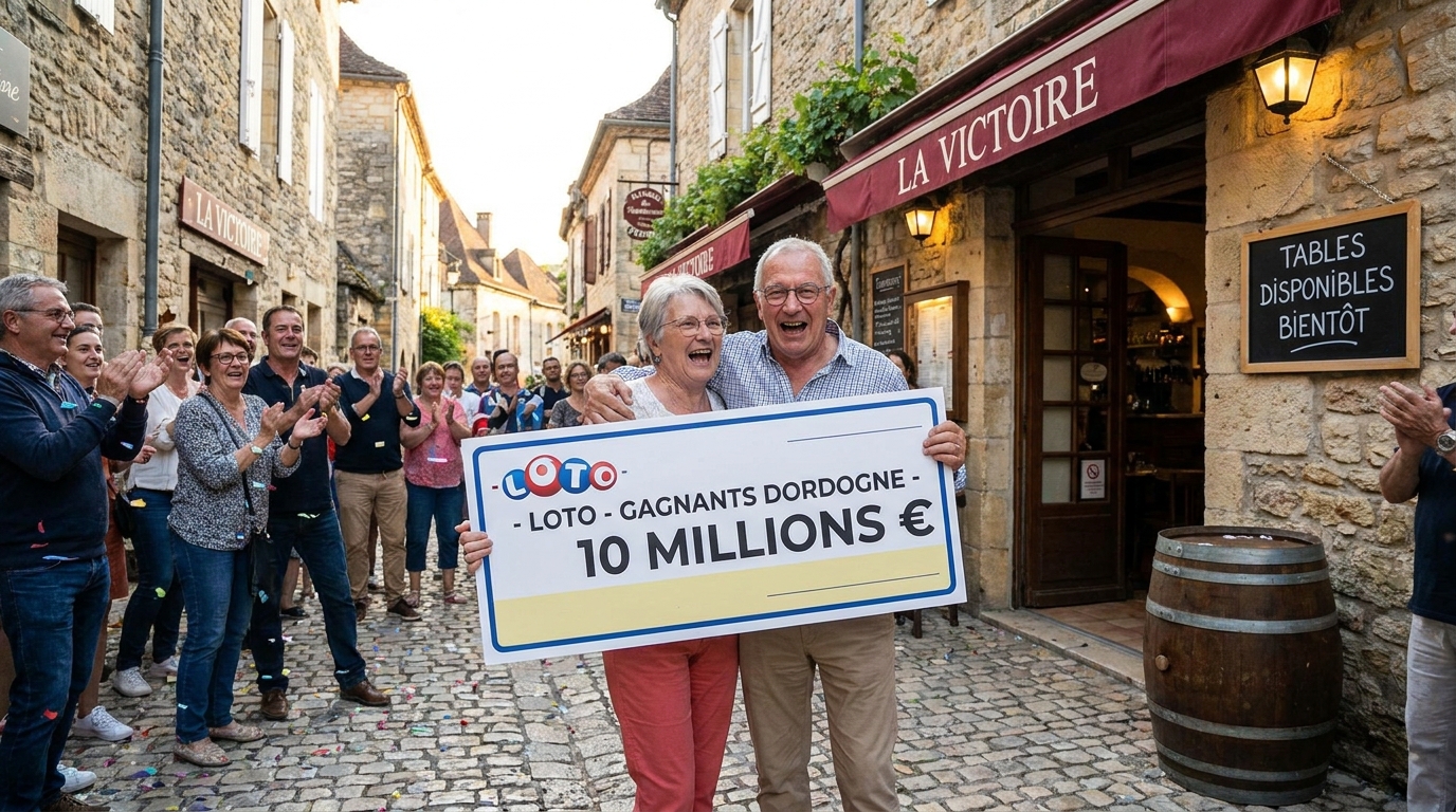 en dordogne, un couple patient gagne 10 millions d'euros au loto avant de s'installer au restaurant, une victoire inattendue qui change leur vie.
