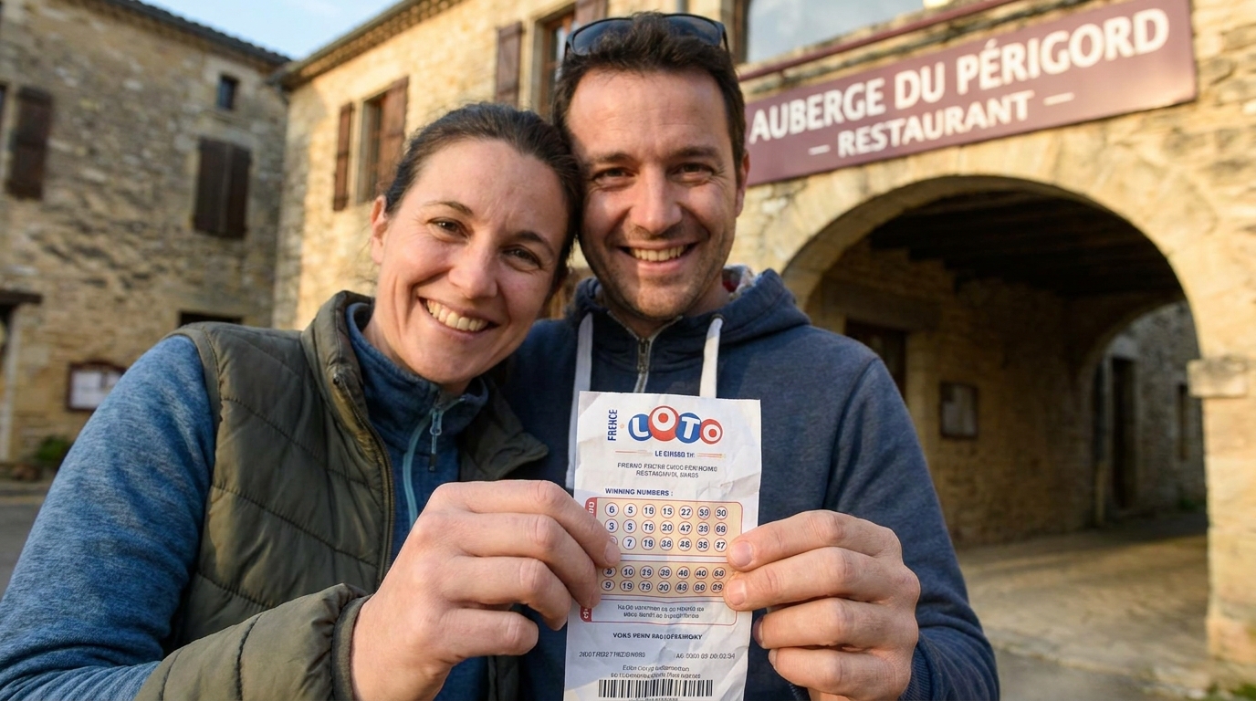 en dordogne, un couple patient gagne 10 millions d'euros au loto avant de s'installer au restaurant, une victoire inattendue qui change leur vie.