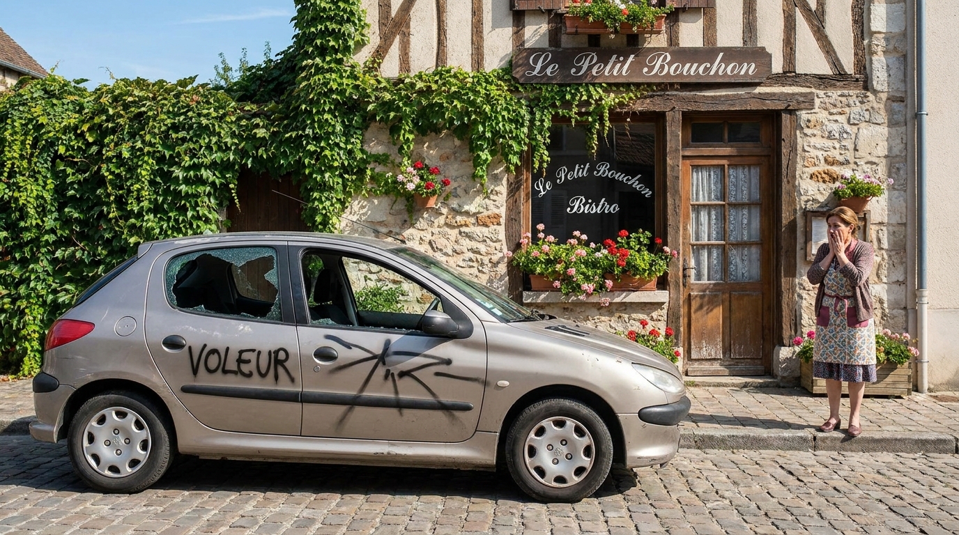 loire : une voiture vandalisée près d'un restaurant, une méthode choquante qui indigne la propriétaire et soulève l'émotion locale.