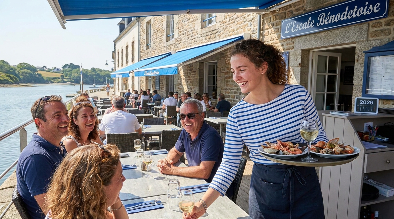 découvrez l'histoire de lylou piccand, saisonnière en restauration, qui quitte les fourneaux pour vivre une nouvelle aventure auprès de son compagnon à bénodet.