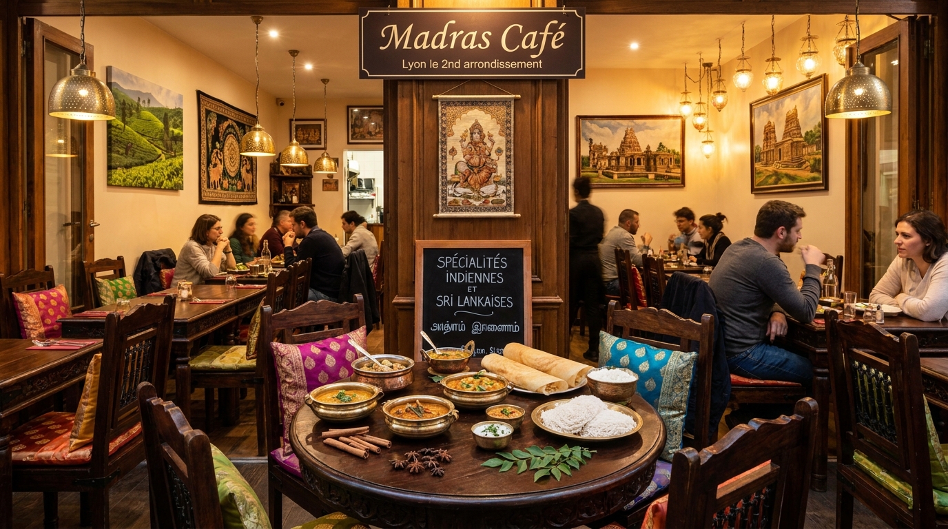 découvrez madras café à lyon 2e, un restaurant qui vous invite à un voyage culinaire unique entre les saveurs authentiques de l'inde et du sri lanka.