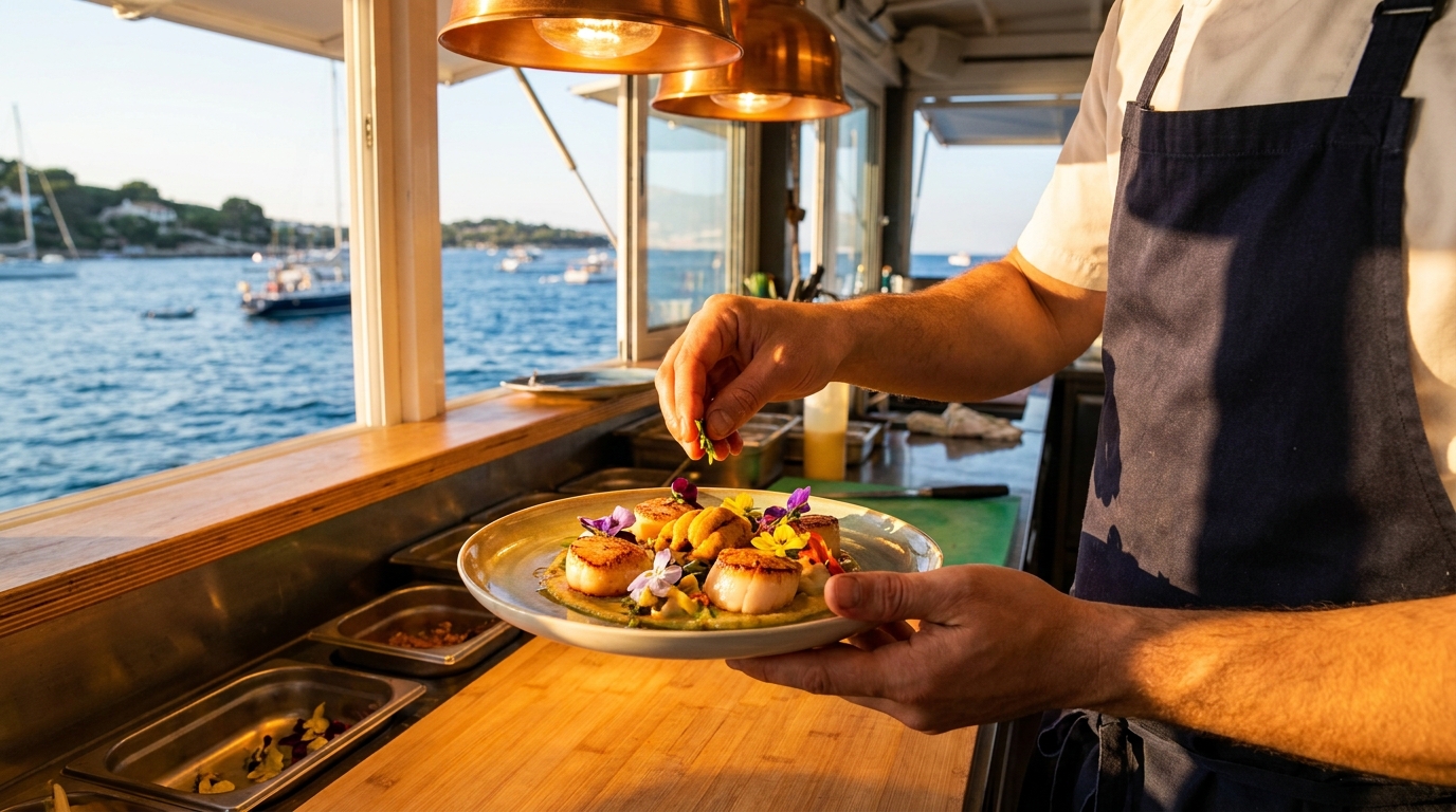 découvrez 'mon restaurant, un havre de paix flottant' : à bord de son bateau-restaurant, cette cheffe talentueuse sublime la cuisine dans un cadre unique et apaisant sur l'eau.