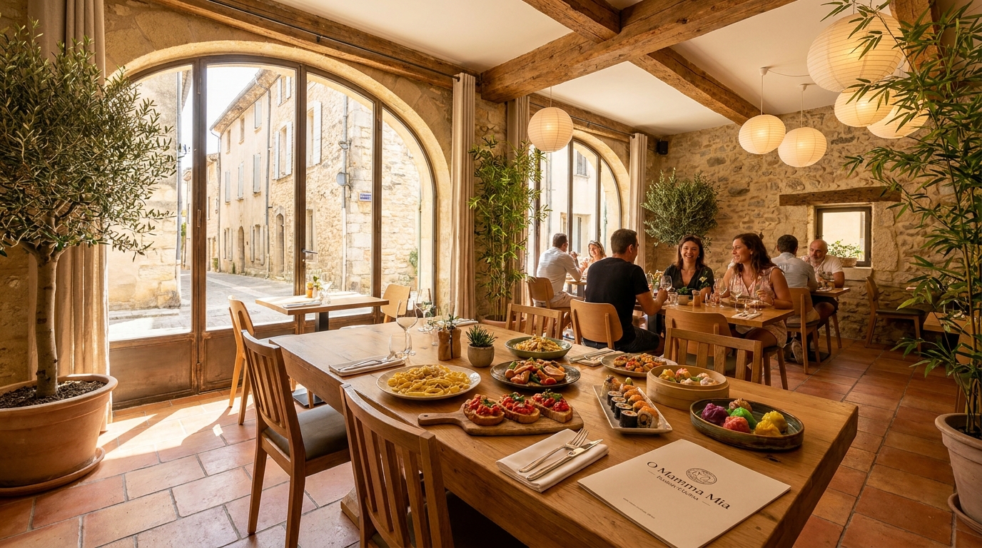 découvrez ò mamma mia à lourmarin, une nouvelle adresse gourmande où se rencontrent à merveille les saveurs italiennes et asiatiques pour une expérience culinaire unique.