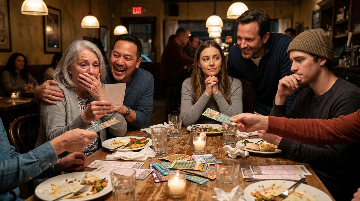 découvrez une histoire bouleversante où, pour la première fois, des convives jouent au loto ensemble dans un restaurant, transformant une simple table en un lieu de camaraderie et d'émotions inattendues.