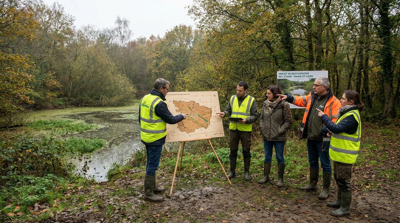 découvrez la restauration d’un étang forestier en maine-et-loire, réalisée grâce au soutien précieux de la fondation du patrimoine, pour préserver la biodiversité et le patrimoine naturel local.