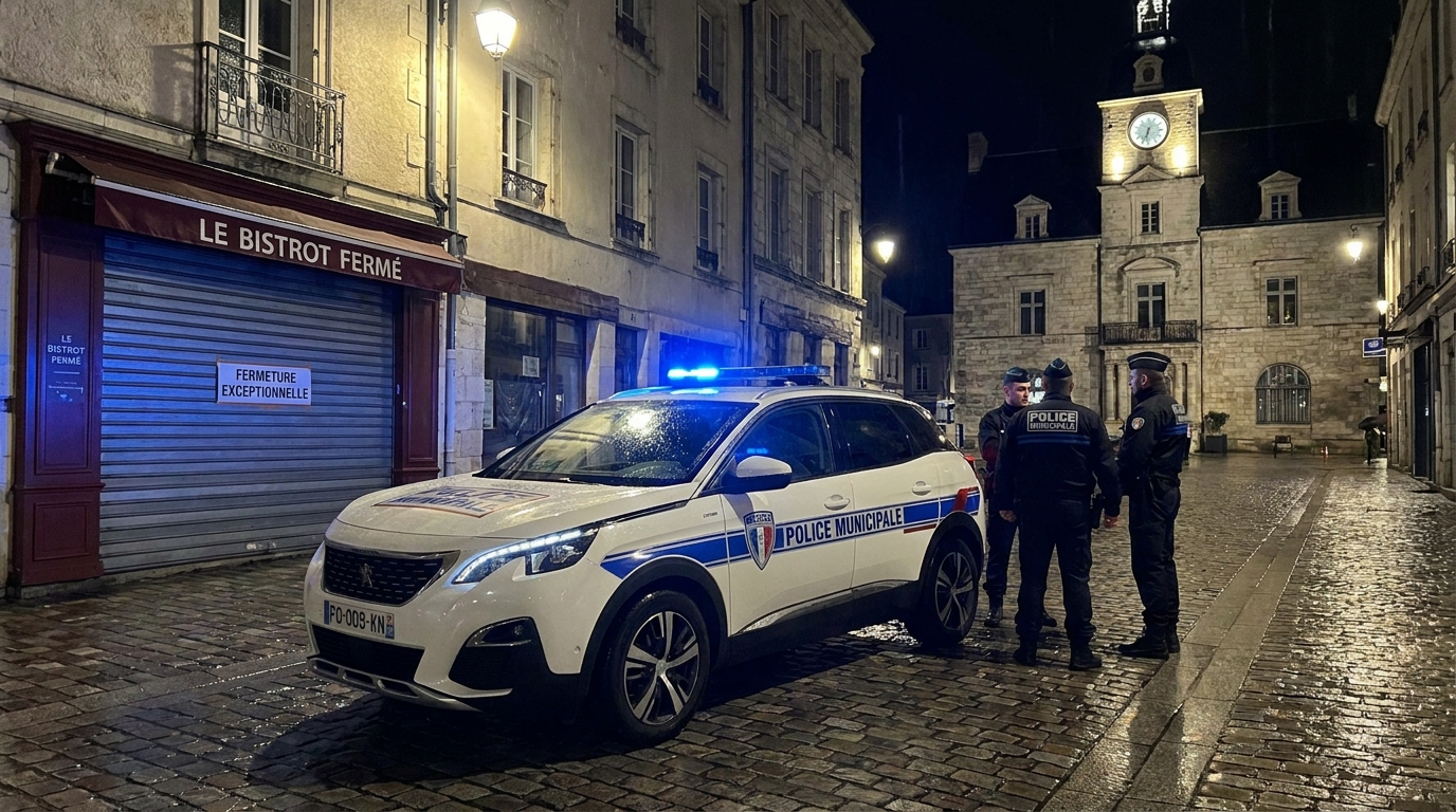 un sans-abri armé d'un couteau sème la panique dans un restaurant, sa colère grandissant rapidement parmi les clients et le personnel.