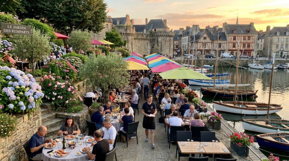 découvrez à vannes un bar-restaurant au charme unique, offrant une terrasse-jardin idyllique au bord de l'eau, idéal pour savourer un moment de détente et de gourmandise.