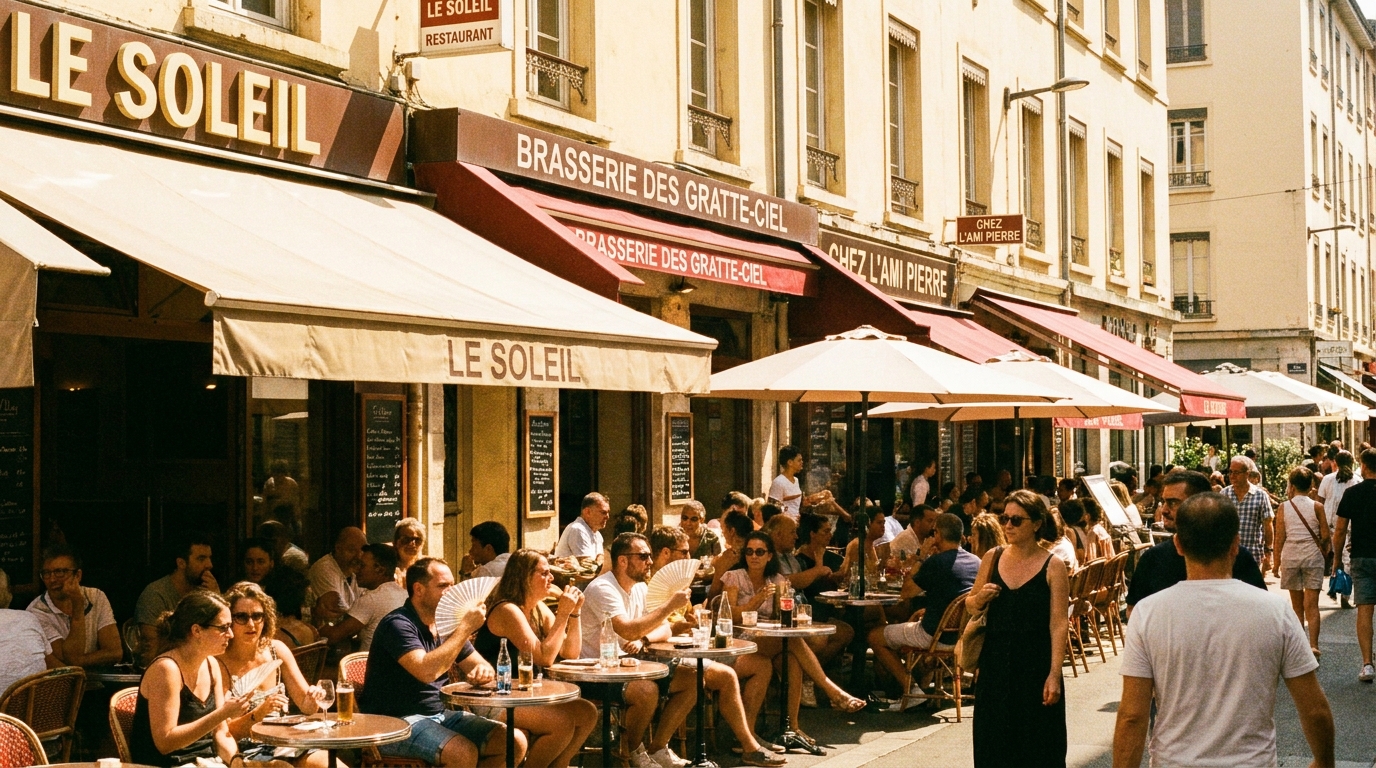 à villeurbanne, un restaurant lutte pour conserver ses clients et maintenir son activité malgré une panne de climatisation qui complique son fonctionnement.