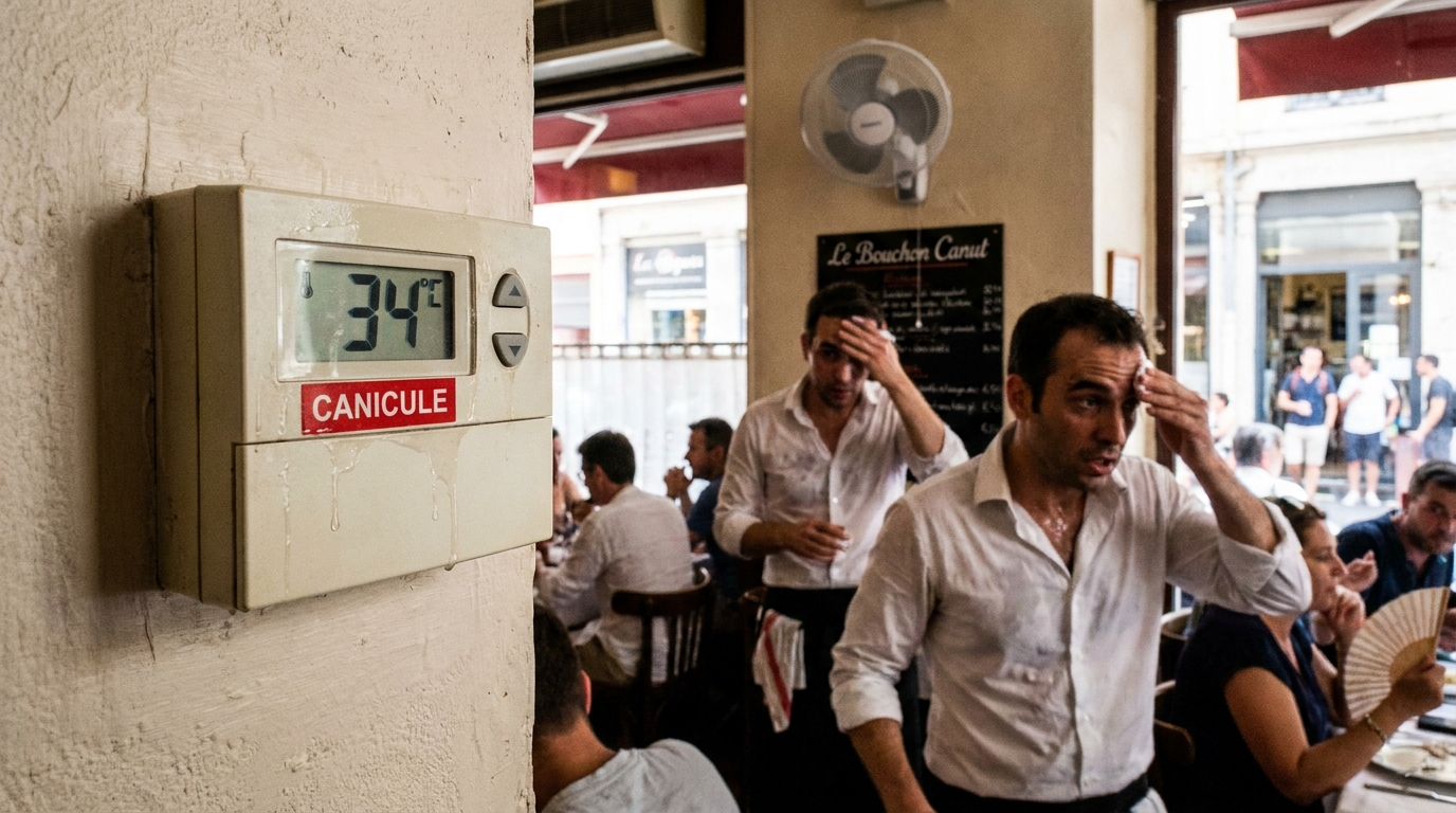 à villeurbanne, un restaurant fait face à des difficultés majeures en raison d'une panne de climatisation, impactant son activité pendant la période estivale.