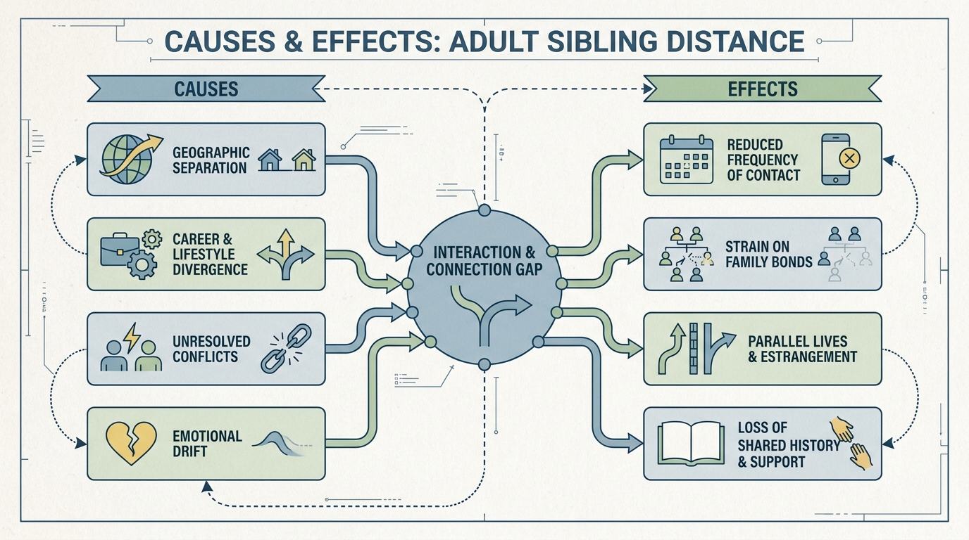 découvrez les principales causes de la distance entre frères et sœurs adultes, expliquées par des psychologues pour mieux comprendre et apaiser les relations familiales.