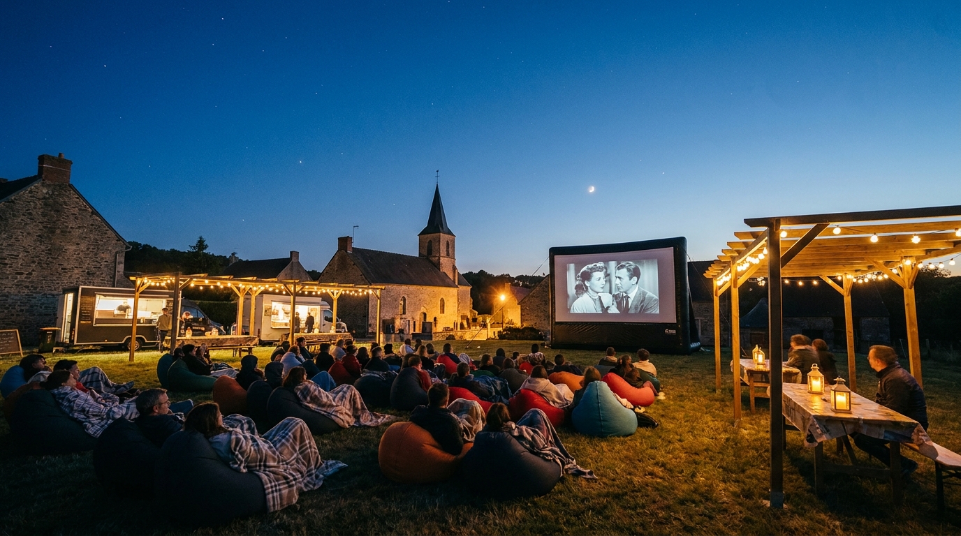 profitez d'une soirée cinéma en plein air à céaux, un événement gratuit et accessible à tous pour partager la culture sous les étoiles.