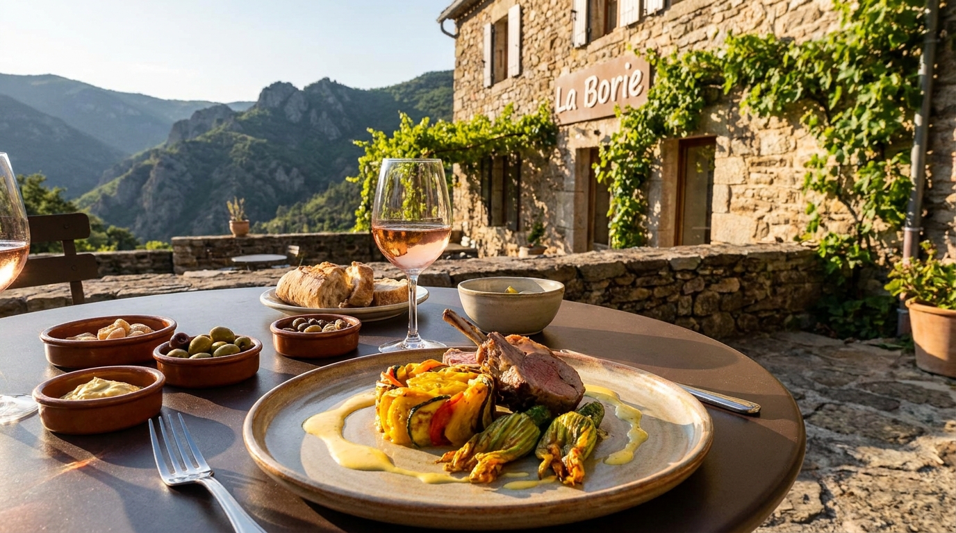 découvrez les nouveautés culinaires du restaurant gastronomique les terrasses de la borie à mandagout, signé par le chef florian chekroun, alliant saveurs raffinées et cadre exceptionnel.