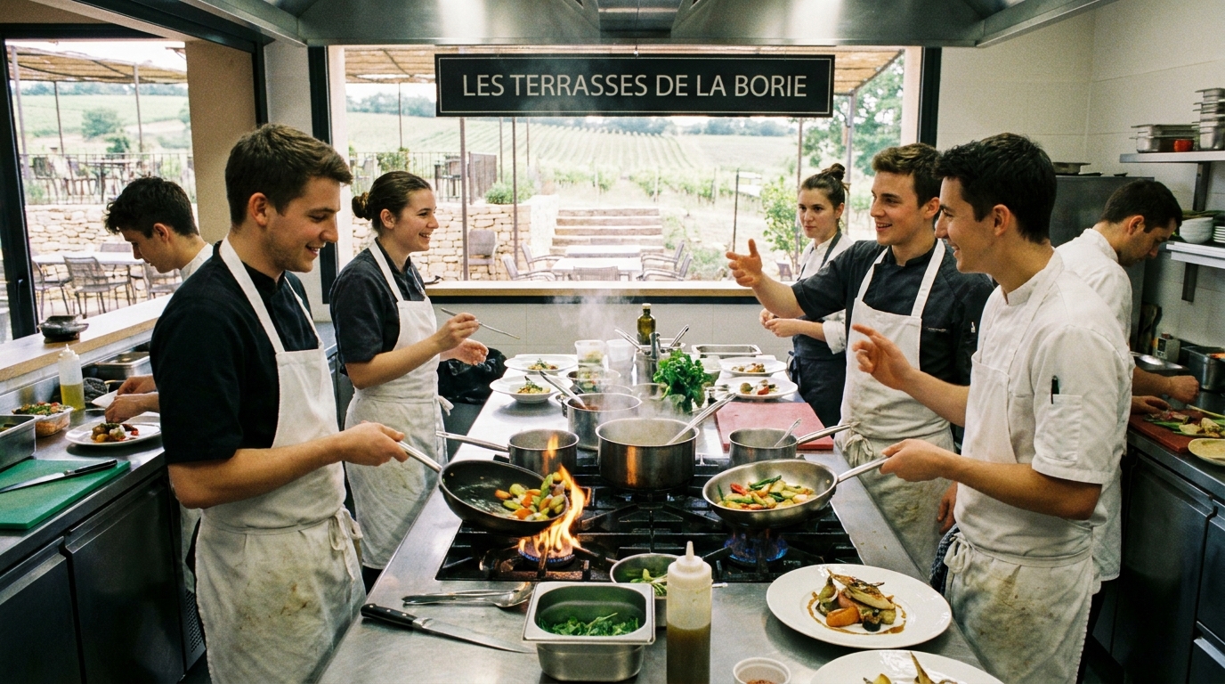 découvrez les terrasses de la borie à mandagout, le restaurant gastronomique de florian chekroun, qui dévoile ses nouveautés culinaires alliant tradition et innovation.