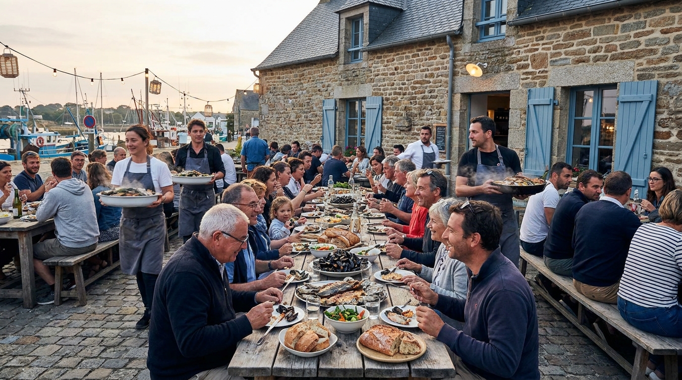à paimpol, un restaurant réputé participera au grand repas le jeudi 8 octobre. découvrez cette initiative gourmande et son rendez-vous local.