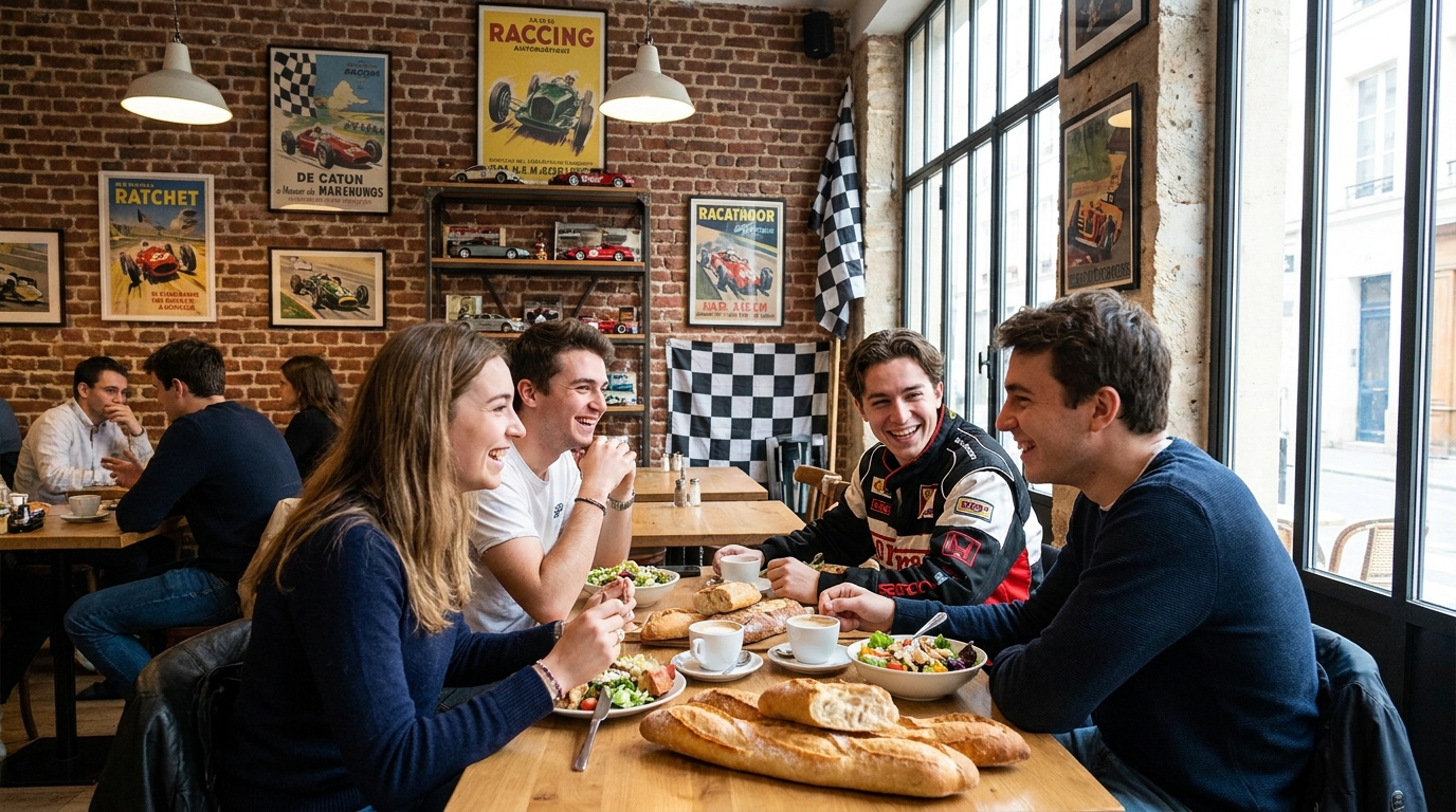 après sa participation au célèbre circuit des 24 heures du mans, yves se lance dans un nouveau défi en reprenant un autre restaurant, alliant passion pour la course et gastronomie.