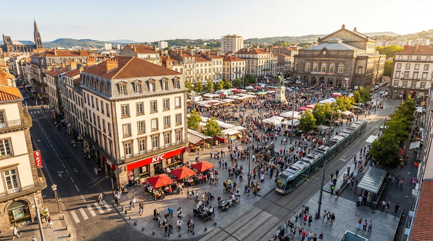 découvrez le nouveau restaurant de poulet frit à clermont-ferrand, situé sur une place emblématique du centre-ville, célèbre pour ses saveurs inimitables et son ambiance conviviale.