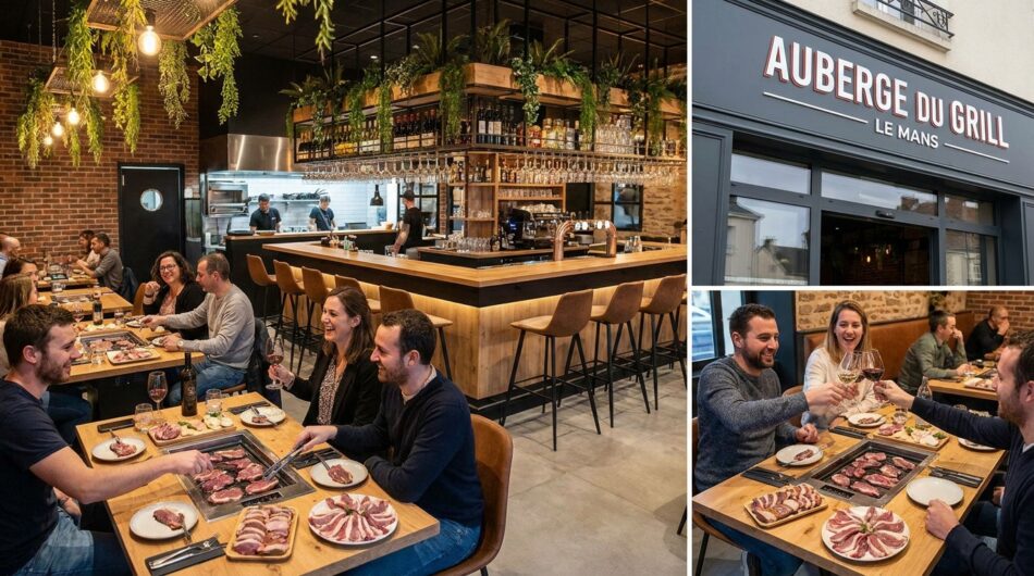 découvrez un restaurant unique près du mans, créé par deux amis d’enfance, où les clients deviennent chefs en cuisinant eux-mêmes leur viande dans une ambiance conviviale et innovante.