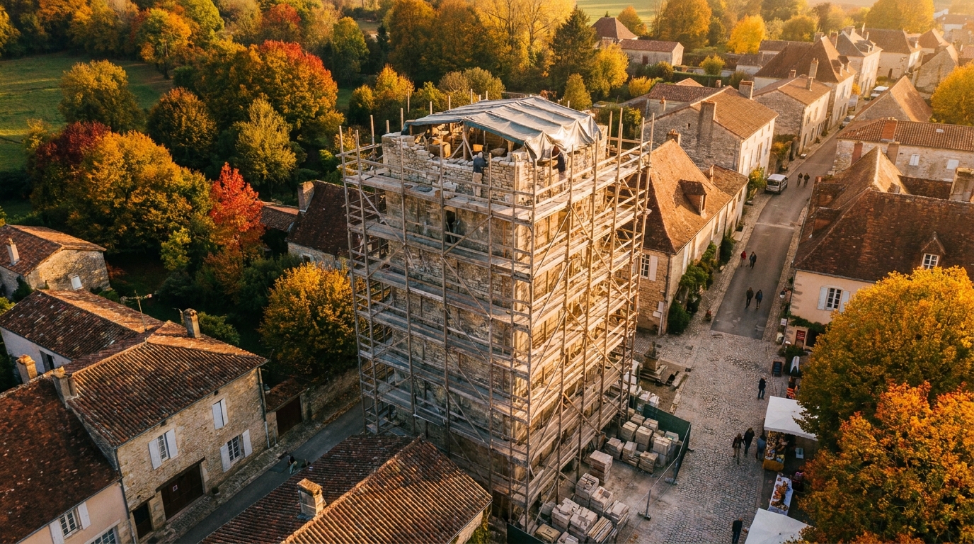 découvrez comment 185 000 euros sont investis pour restaurer et redonner vie à la tour médiévale d'un charmant village de l'hérault, alliant patrimoine historique et dynamisme local.