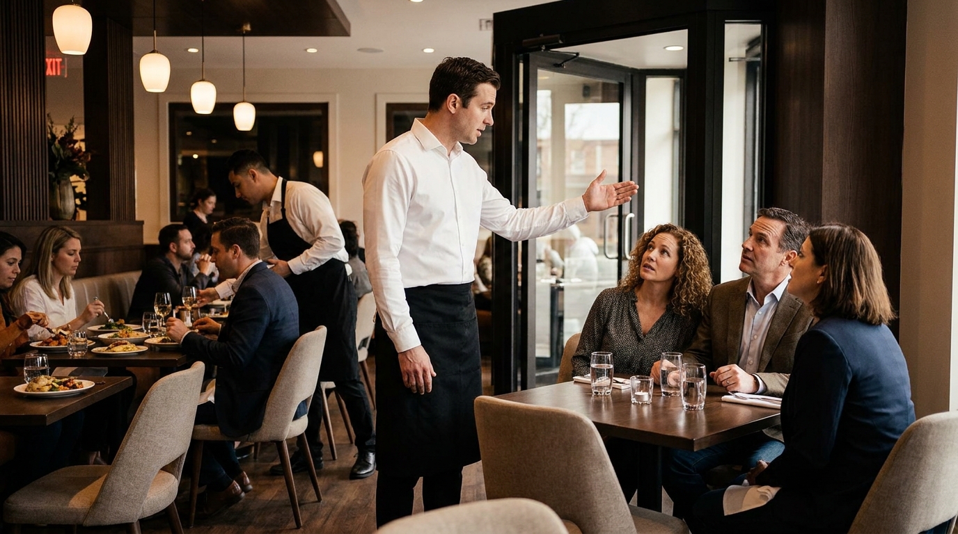 découvrez l'histoire d'un restaurant qui a expulsé des clients pour une faible consommation, affirmant : « ici, on mange, on ne fait pas que boire ».