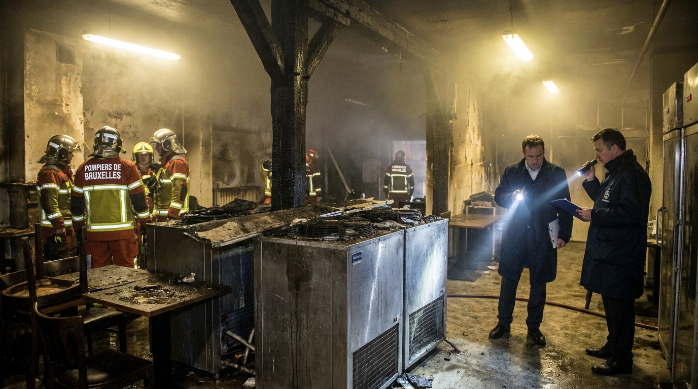 un restaurant emblématique de bruxelles contraint de fermer temporairement ses portes suite à un incendie. découvrez les détails et l'impact de cet événement.