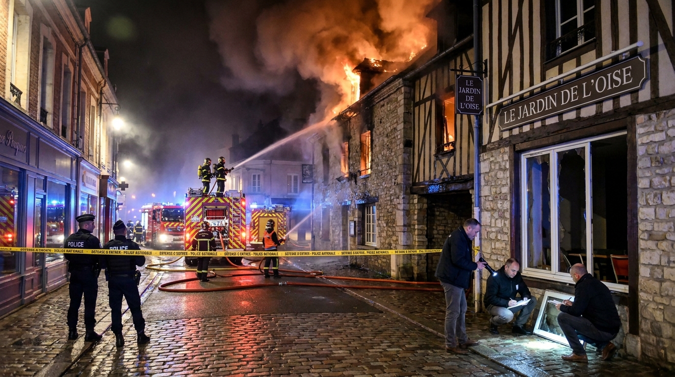un incendie s'est déclaré dans un restaurant renommé de l'oise, avec une enquête en cours qui privilégie la piste d'un acte criminel. toutes les informations et mises à jour sur ce dossier.