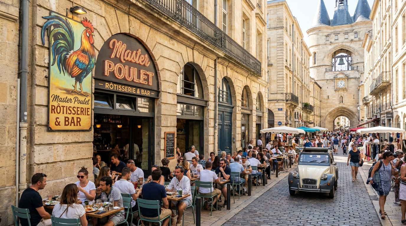 master poulet s'implante à bordeaux en rachetant un restaurant emblématique, un projet longtemps attendu qui promet une nouvelle aventure culinaire dans la région.