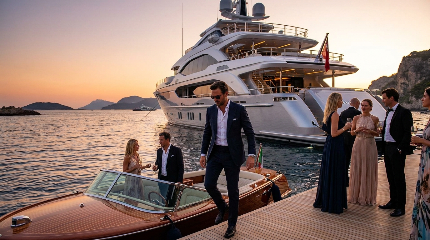découvrez le récit captivant d'un milliardaire en méditerranée, quittant son somptueux superyacht pour un dîner exclusif avec ses invités triés sur le volet.