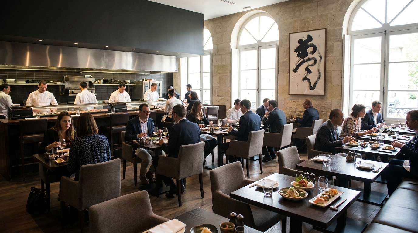 découvrez le nouveau menu déjeuner gourmand à 33 € chez morimoto bordeaux, alliant saveurs raffinées et ambiance conviviale pour une pause déjeuner parfaite.