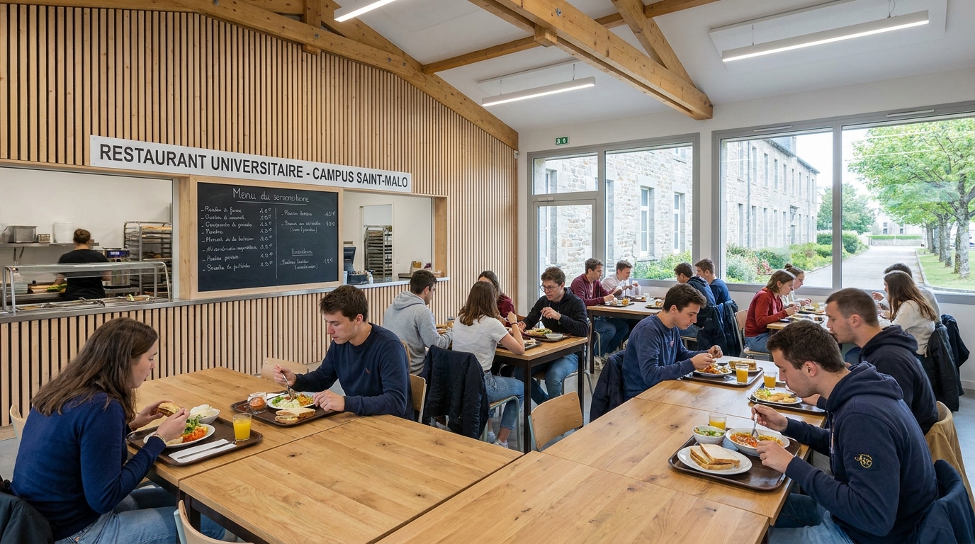 saint-malo inaugure un restaurant universitaire à seulement 1€, séduisant déjà 400 étudiants grâce à ce tarif exceptionnel et accessible.