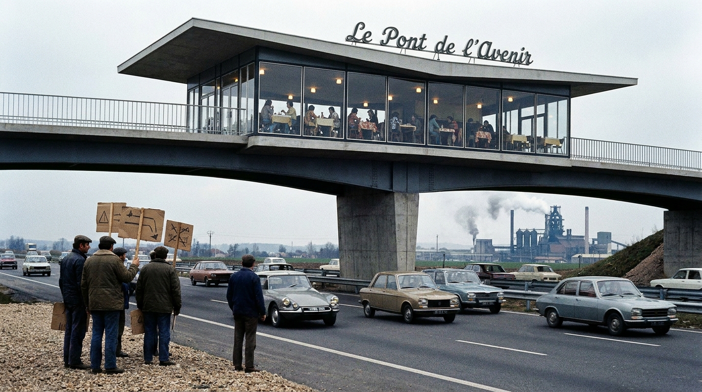 découvrez verdun il y a 50 ans : l'inauguration d'un pont-restaurant moderne sur l’autoroute et les perspectives de licenciements qui marquaient cette époque.